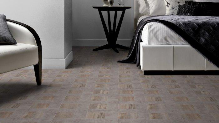 Light designer floor tiles - for exciting bedroom