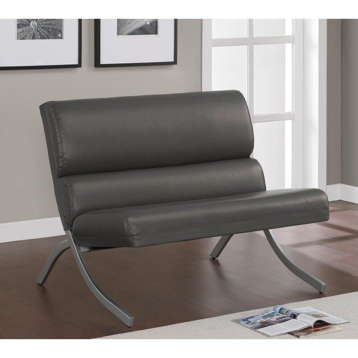 Stylish modern loveseat sofa - in dark grey color