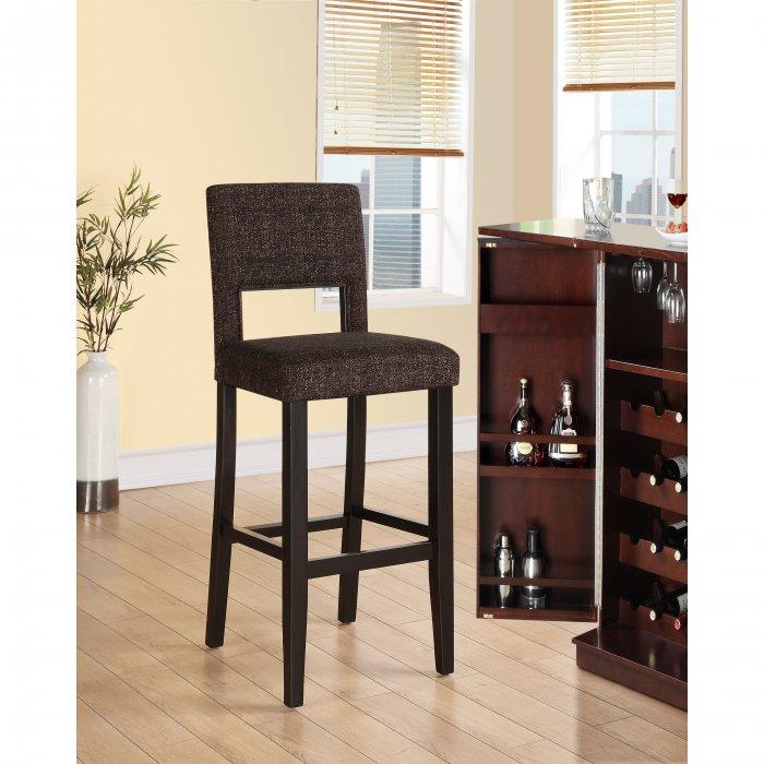 Textile kitchen bar stool - with soft upholstery