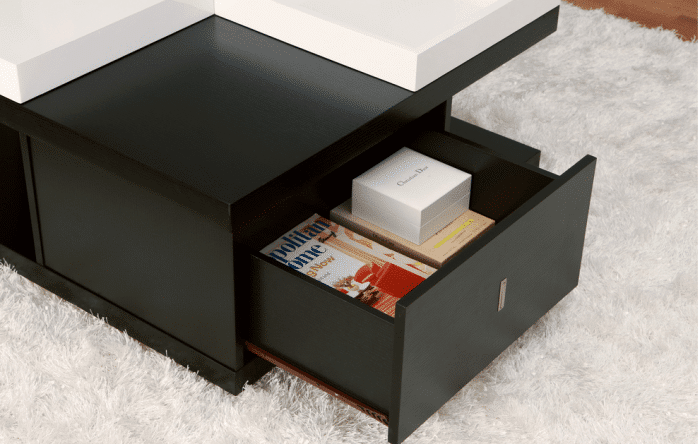 Black accent table - with drawer