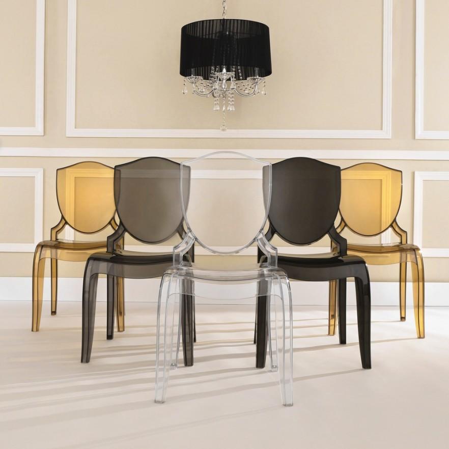 Fiberglass dining chair  in different colors Founterior