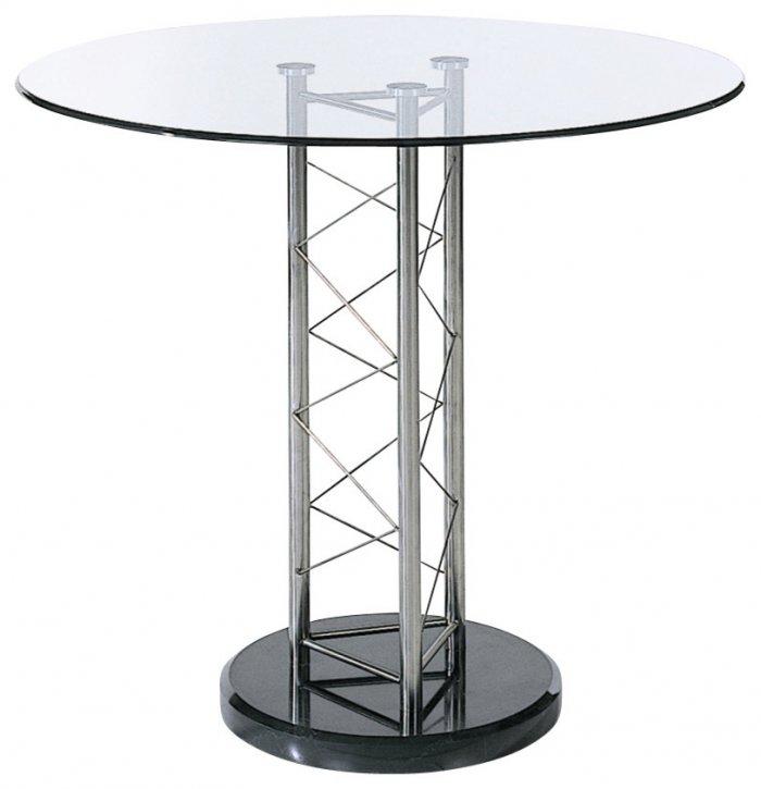 Glass bistro table - with round shape