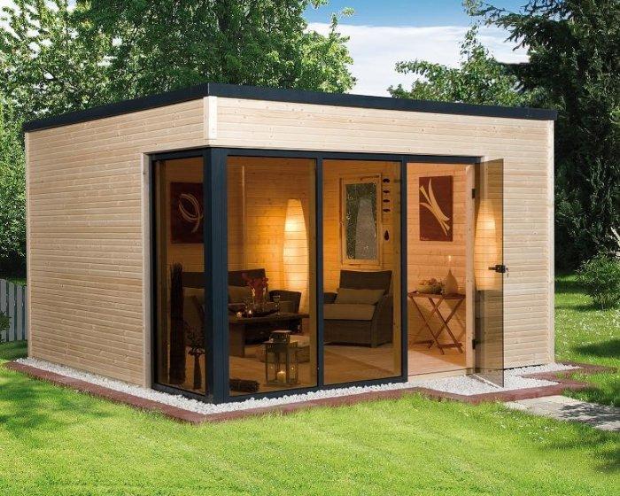 Modern garden shed – with glass facade Founterior