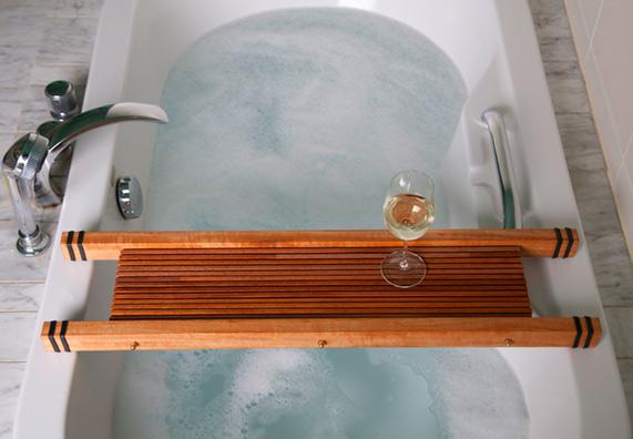 Modern wooden Bath Caddy