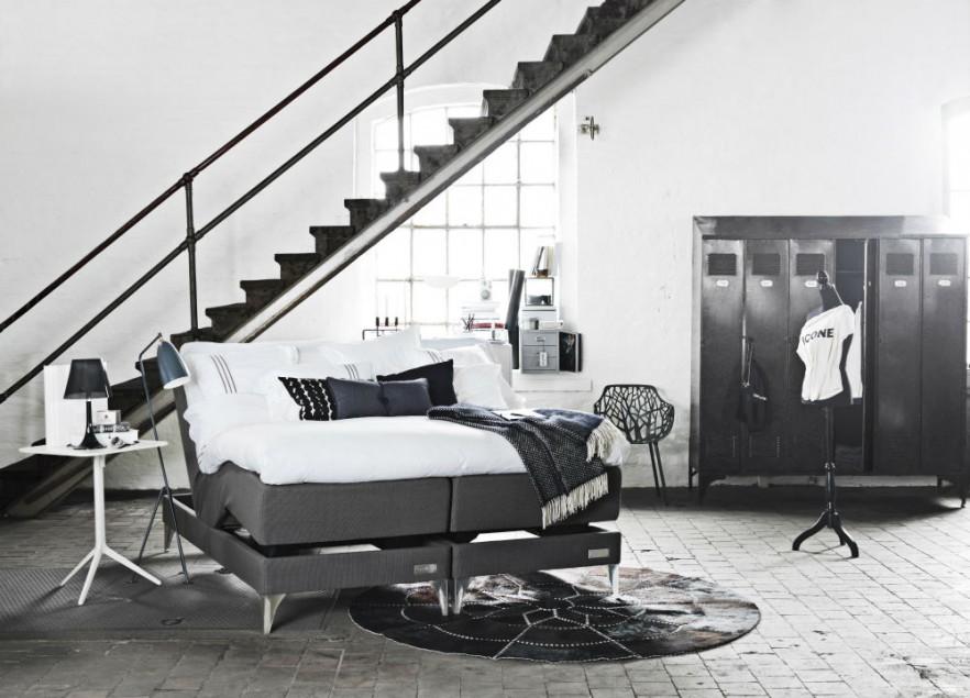 Dark adjustable bed - for modern bedroom
