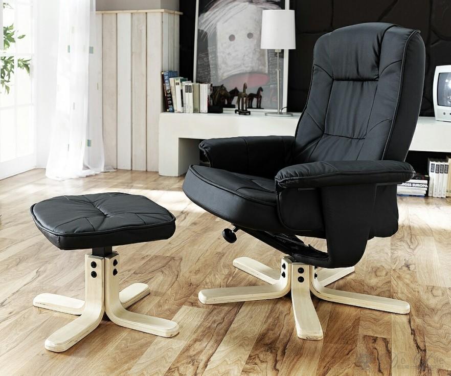 Large office chair with stool