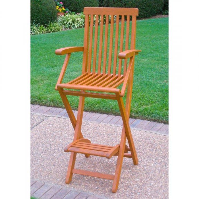 Teak Outdoor Folding Chair Adjustable In Heigth 