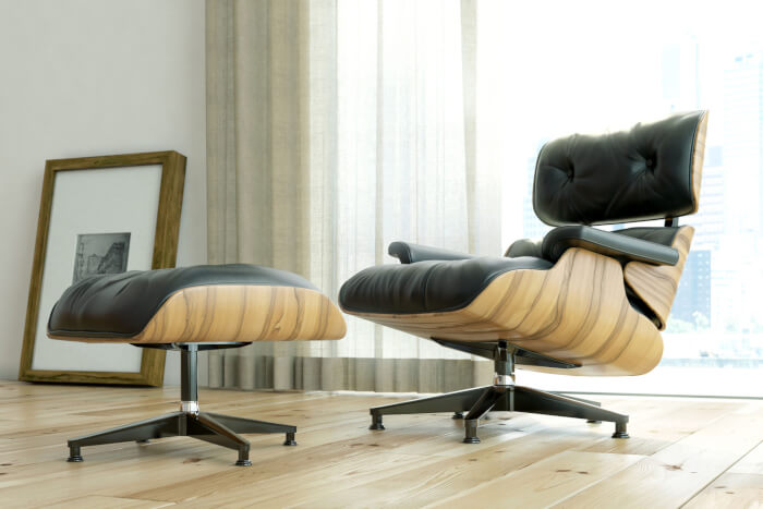 How to Design an Eames-Inspired Living Room: Eames lounge chair