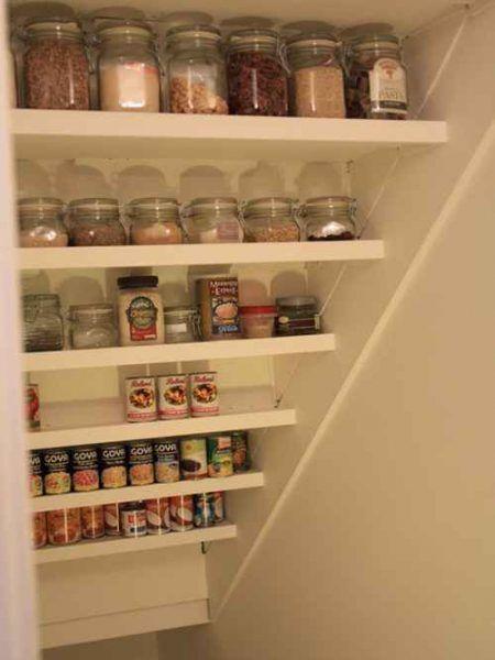 20 Kitchen Pantry Shelving Ideas, How To Build Pantry Shelves Under Stairs
