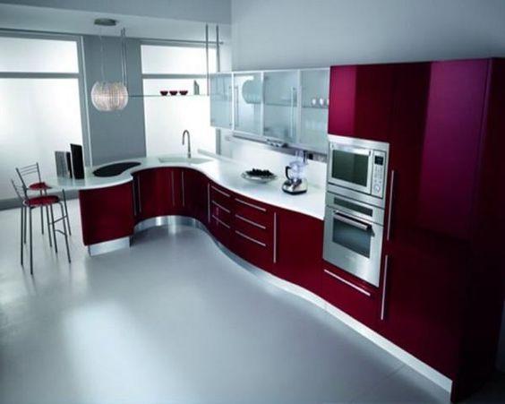 A Wavy Design - Modern Kitchen Cabinet Ideas