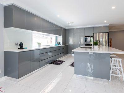 A Grey Lacquer - Modern Kitchen Cabinet Ideas