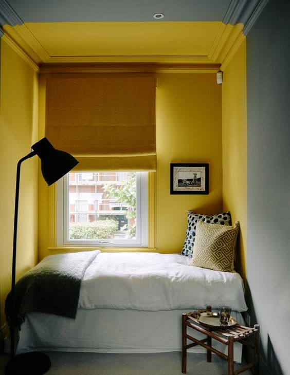 A Mellow Yellow - Small Bedroom Decorating Ideas on a Budget