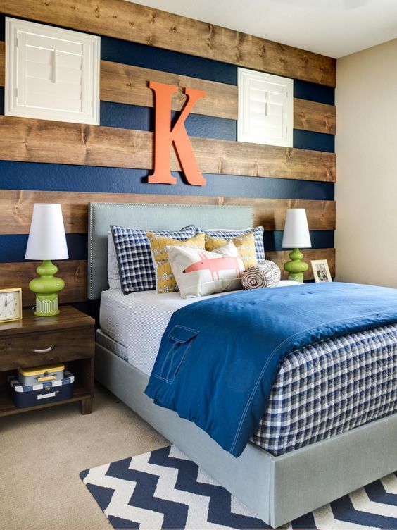 Wooden Stripes - Cute Little Boy Room Ideas