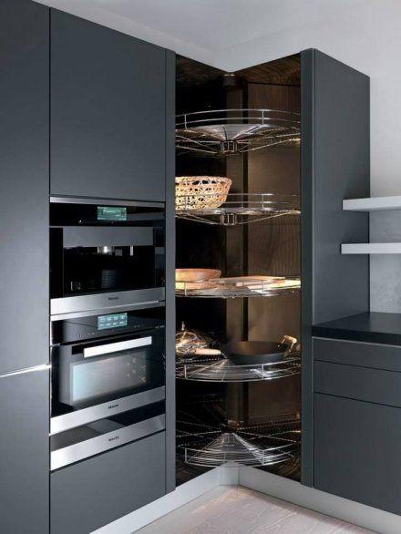 20 Corner Kitchen Cabinet Ideas, Tall Kitchen Corner Cupboard Storage