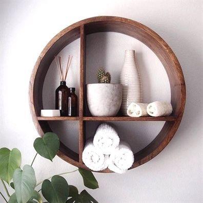A Circular Shelf - Decorative Bathroom Shelf Ideas