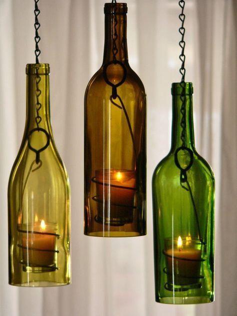 Wine Bottle Lanterns - Romantic Summer Decorations