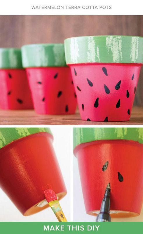 Watermelon Pots - Adorable and Summery