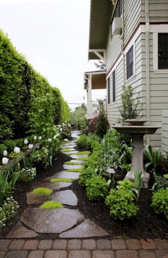 Stepping Stones - Front Yard Landscaping Ideas on a Budget