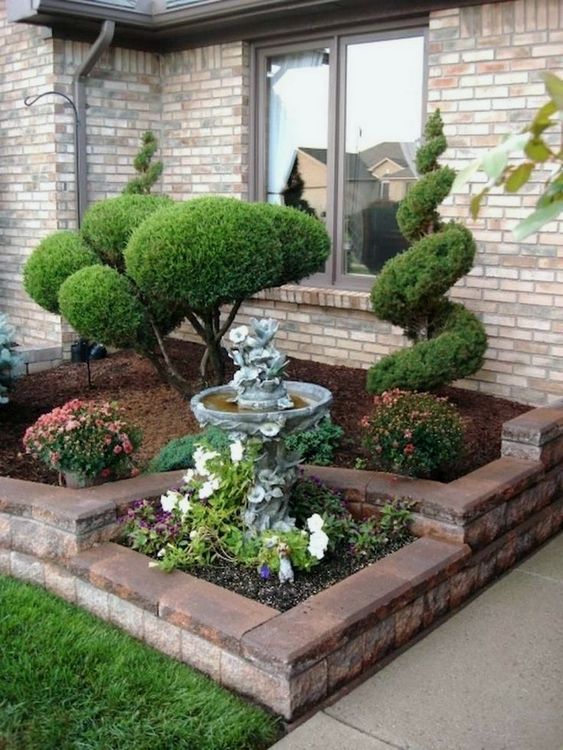 Adding a Fountain – Front Yard Landscaping Ideas on a Budget