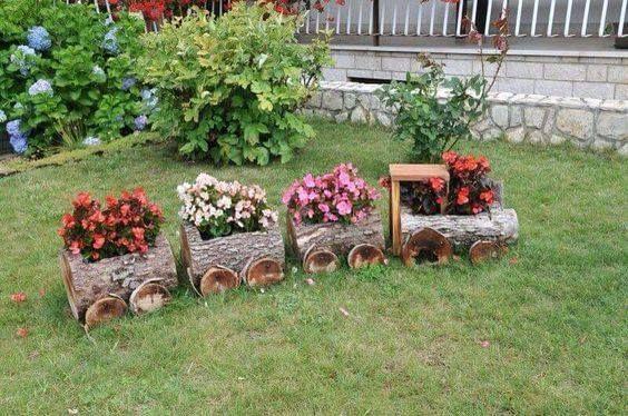 A Log Train - Transporting Flowers