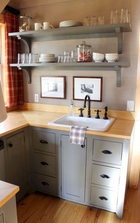 Add a Set of Floating Shelves - Extra Storage Space
