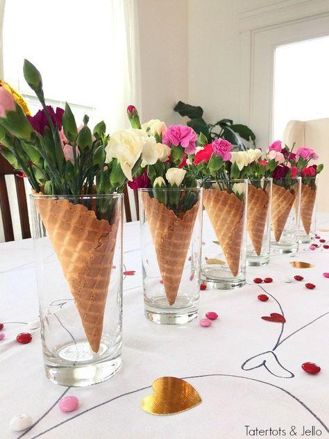 An Alternative to a Vase - Ice Cream Flowers