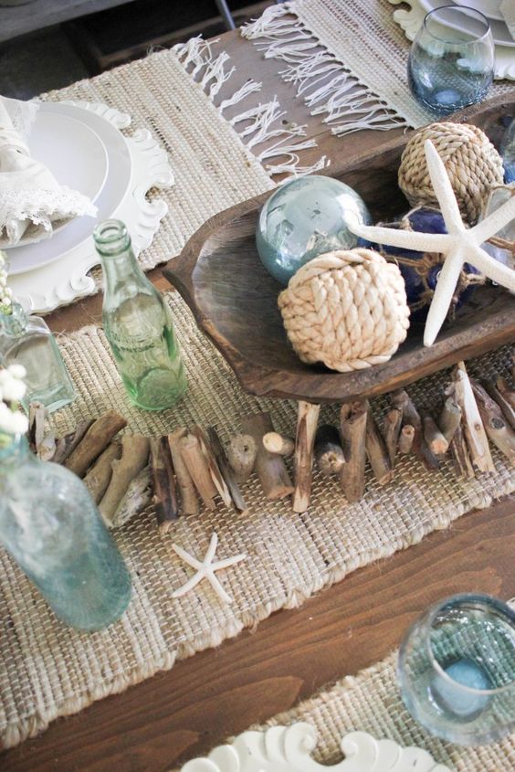 Inspired by the Ocean - Summer Table Centrepieces