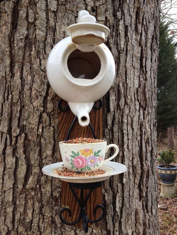 A Cup of Tea – A Creative Bird Feeder