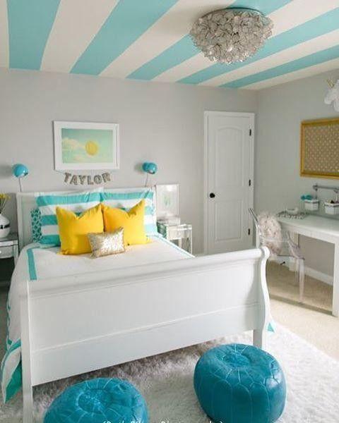 A Burst of Yellow - Teenage Girl Bedroom Ideas for Small Rooms