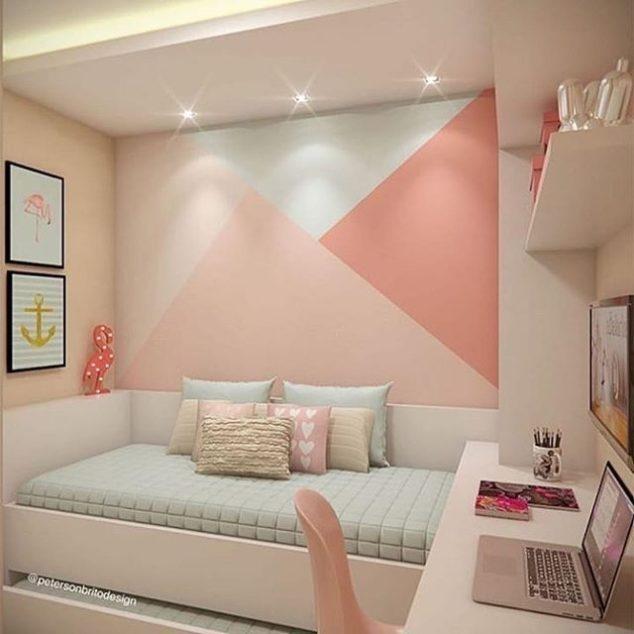 Pink Triangles - Girl Bedroom Decor Ideas