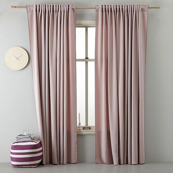Pale Pink - Fantastic Bedroom Curtain Ideas