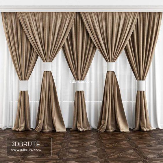 A Set of Gold Curtains - For a Larger Bedroom