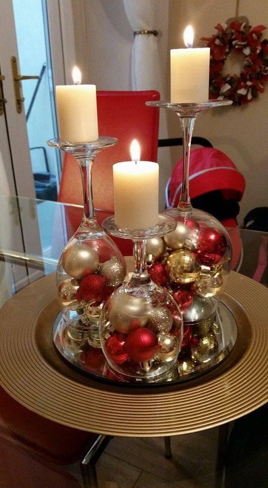 Getting Creative - Wine Glasses as Candle Holders