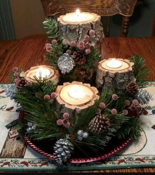 Unique Candleholders - Handmade Christmas Table Decorations