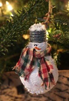 A Snowman Lightbulb - Cute and Festive