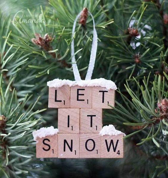 Scrabble Letters – Homemade Christmas Ornaments