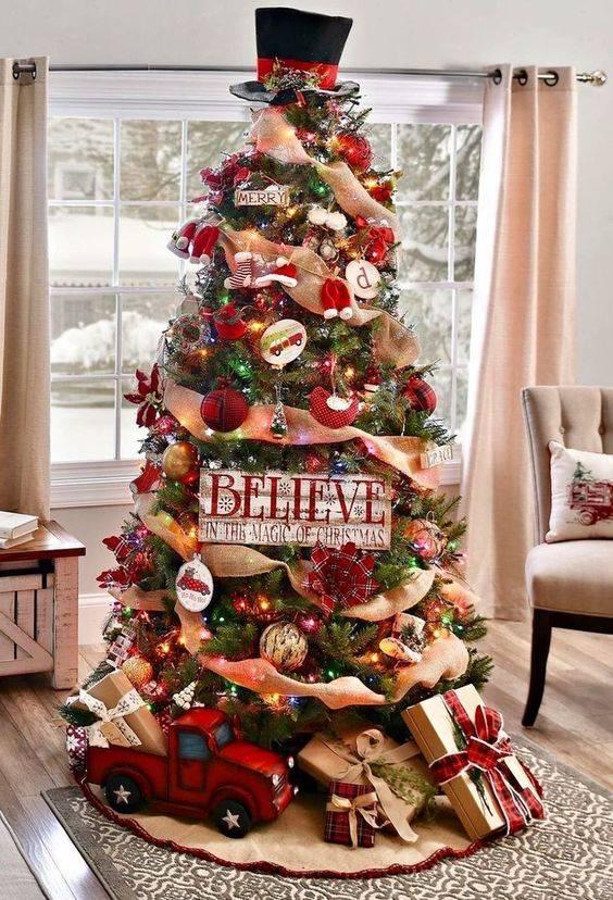 A Top Hat - Elegant Christmas Tree Decorating Ideas