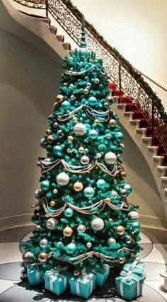 Terrific Turquoise - Elegant Christmas Tree Decorating Ideas
