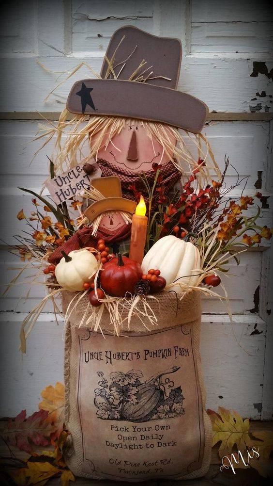 Fall Scarecrow - A Basketful of Goods