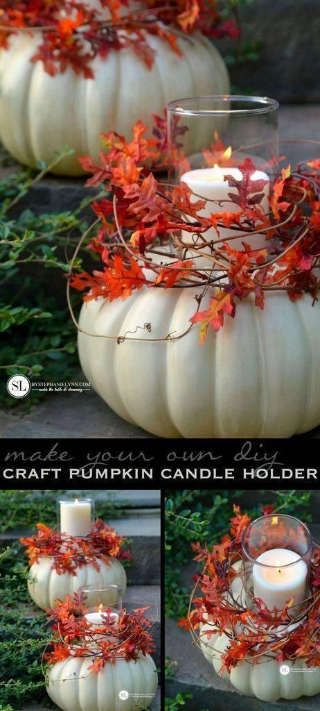 Beautiful Candleholders - Fall Decorating Ideas for Outside