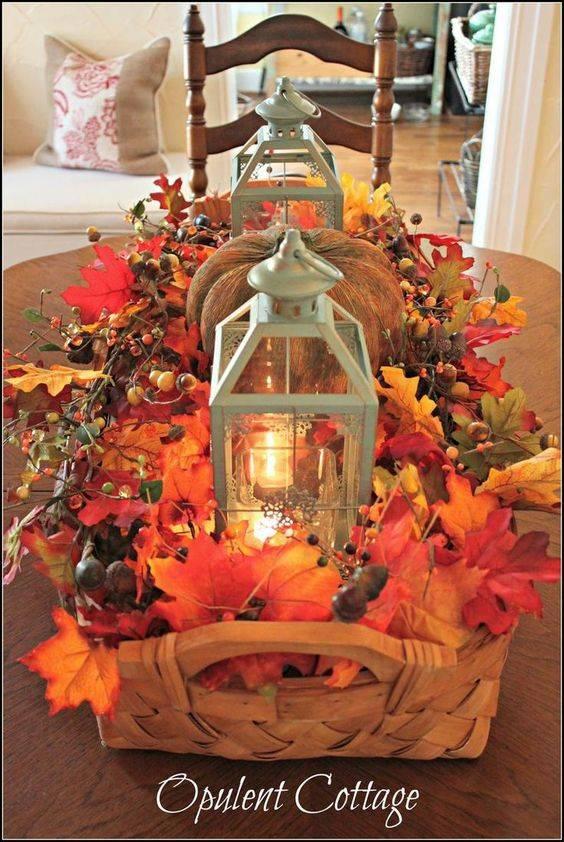 A Basket of Autumn – Fall Table Decor Ideas