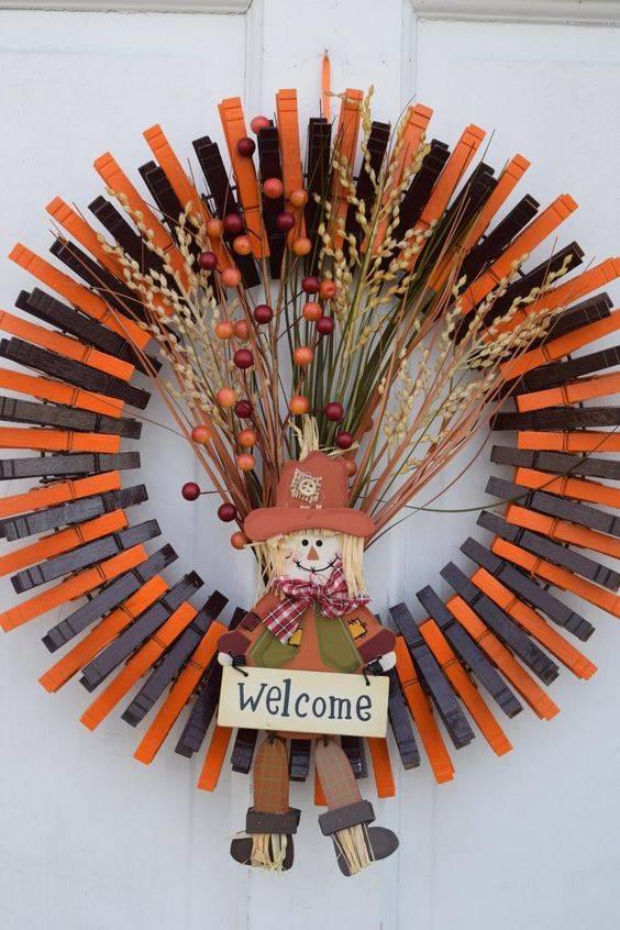 Wonderful Wooden Pegs - A Welcome Sign