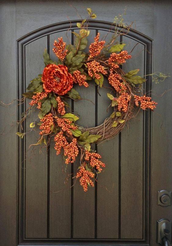 Brilliant Berries - Fall Wreath Ideas for Front Doors