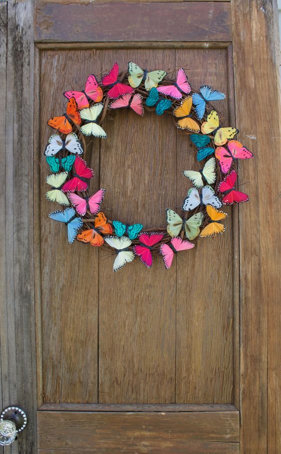 An Array of Butterflies - Spring Wreaths for the Front Door
