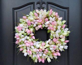 A Tulip Wreath - Gorgeous and Delicate
