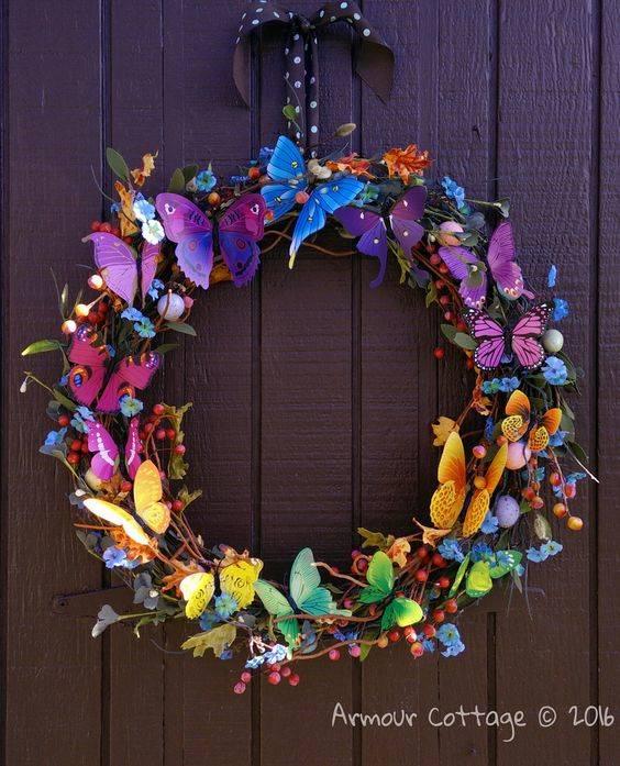 Crazy About Butterflies - Spring Wreaths for the Front Door