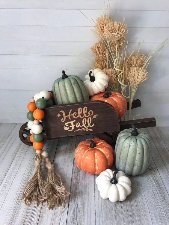 Say Hello to Fall – A Cart of Pumpkins