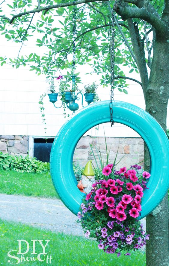 Reinventing a Car Tire - Garden Decorations for Spring