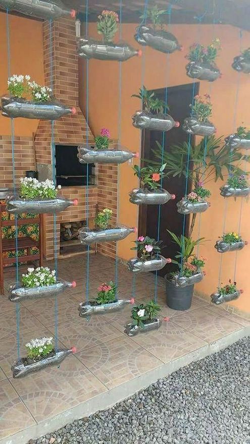 Plastic Bottles Planters - Outdoor Spring Decorations