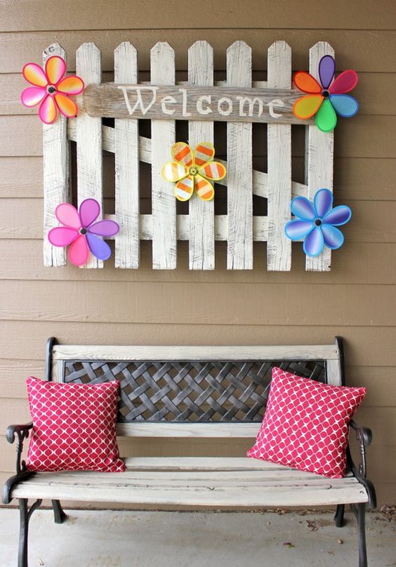 A Welcome Sign – Reuse an Old Fence